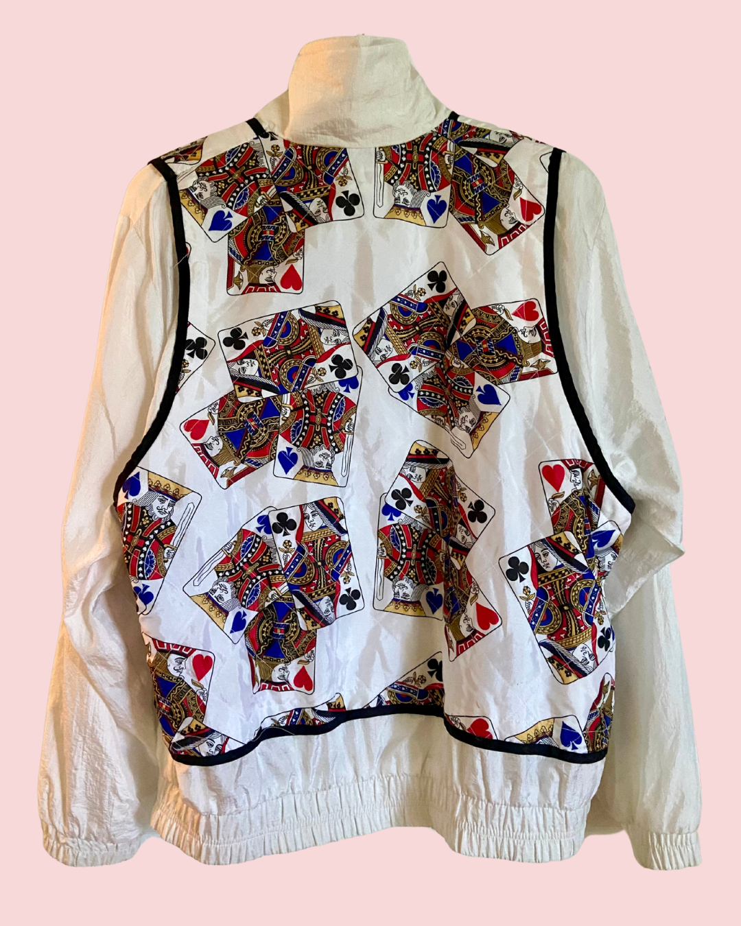 Vintage 80's Lavon Playing Card Vest Jacket