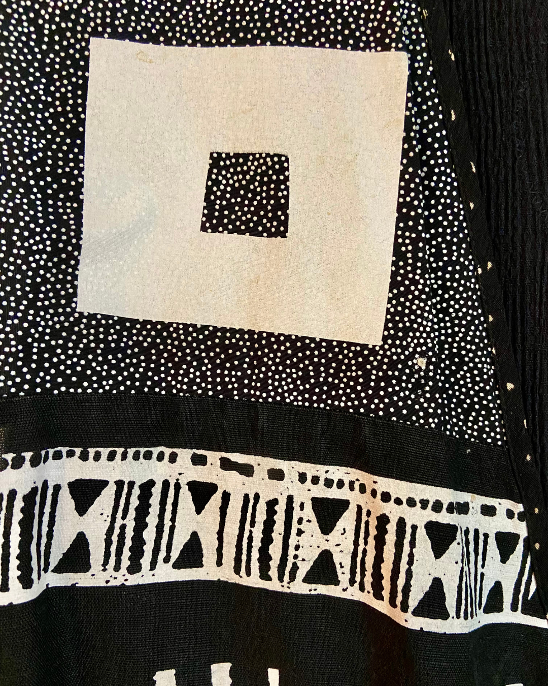 K.D. Spring Patterned Rayon Open Vest with Hook Closures