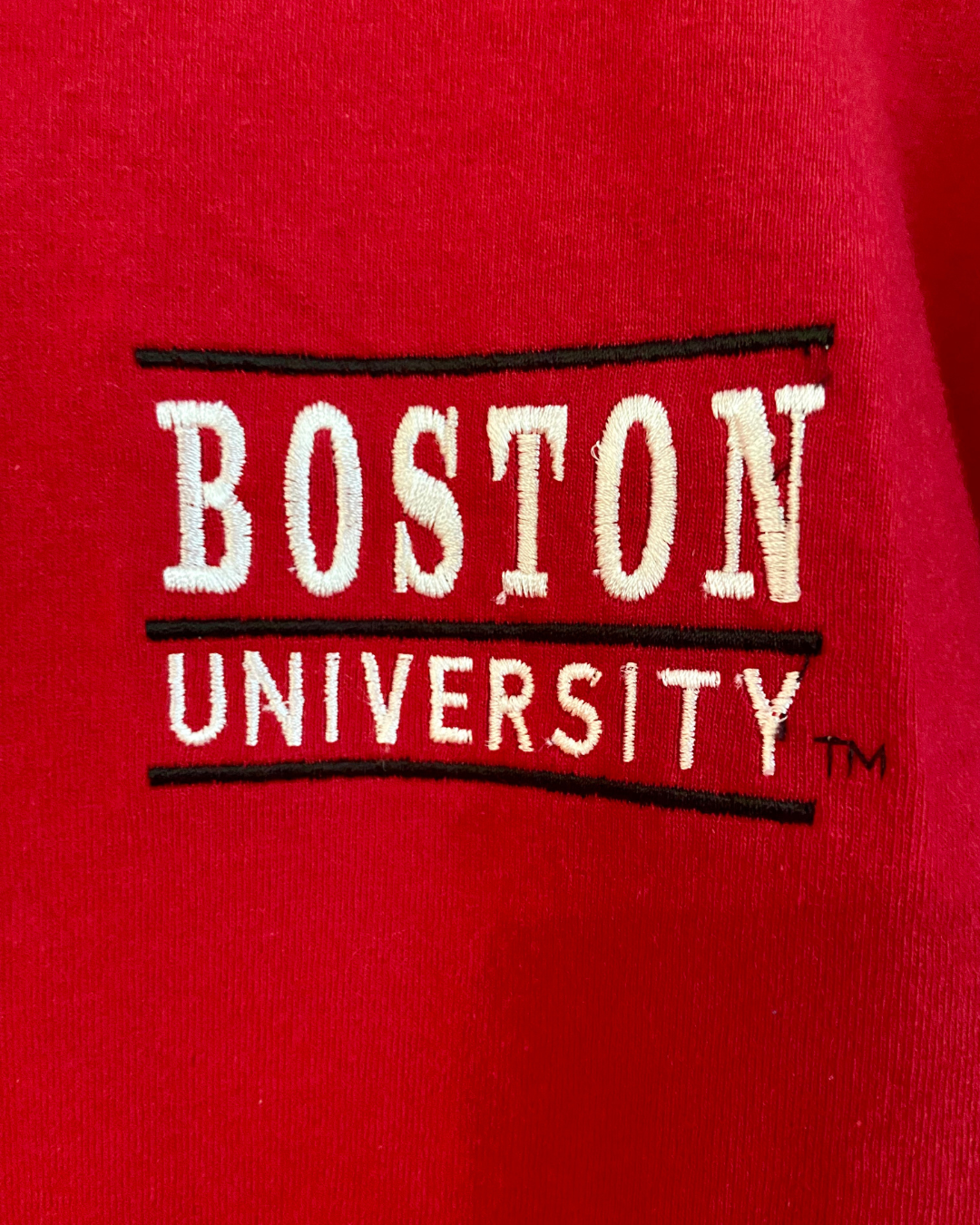 Boston University Embroidered Red T-Shirt