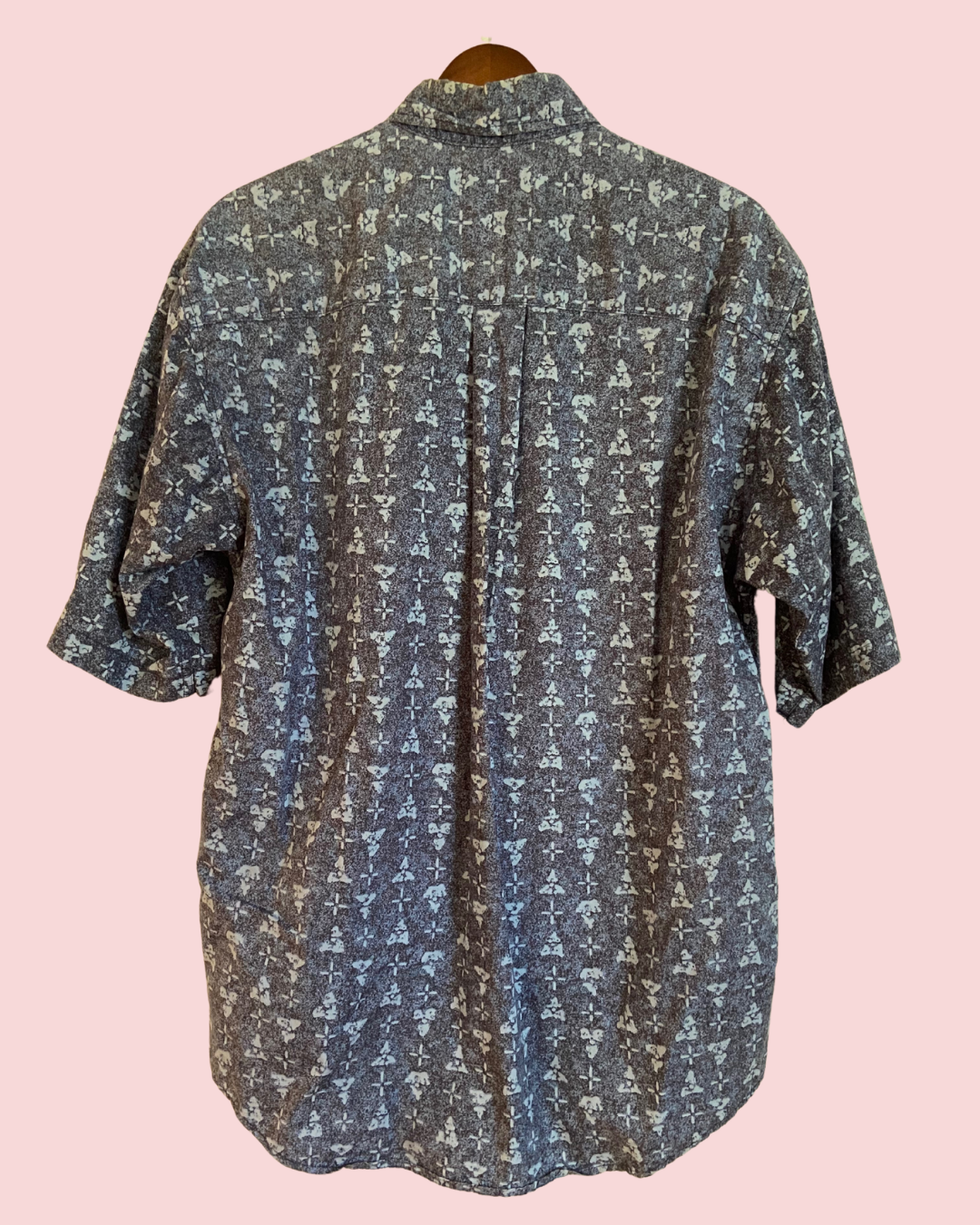 Woolrich Patterned Collard Short Sleeve Button Up Shirt