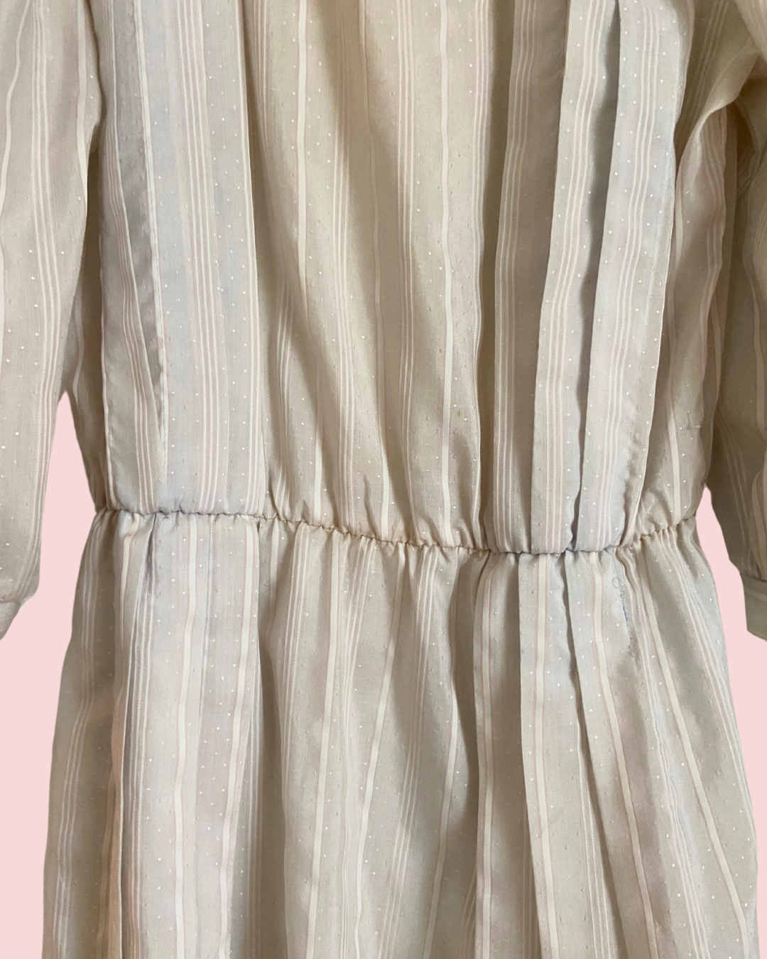 Vintage 70's Union Made White Cotton Dress