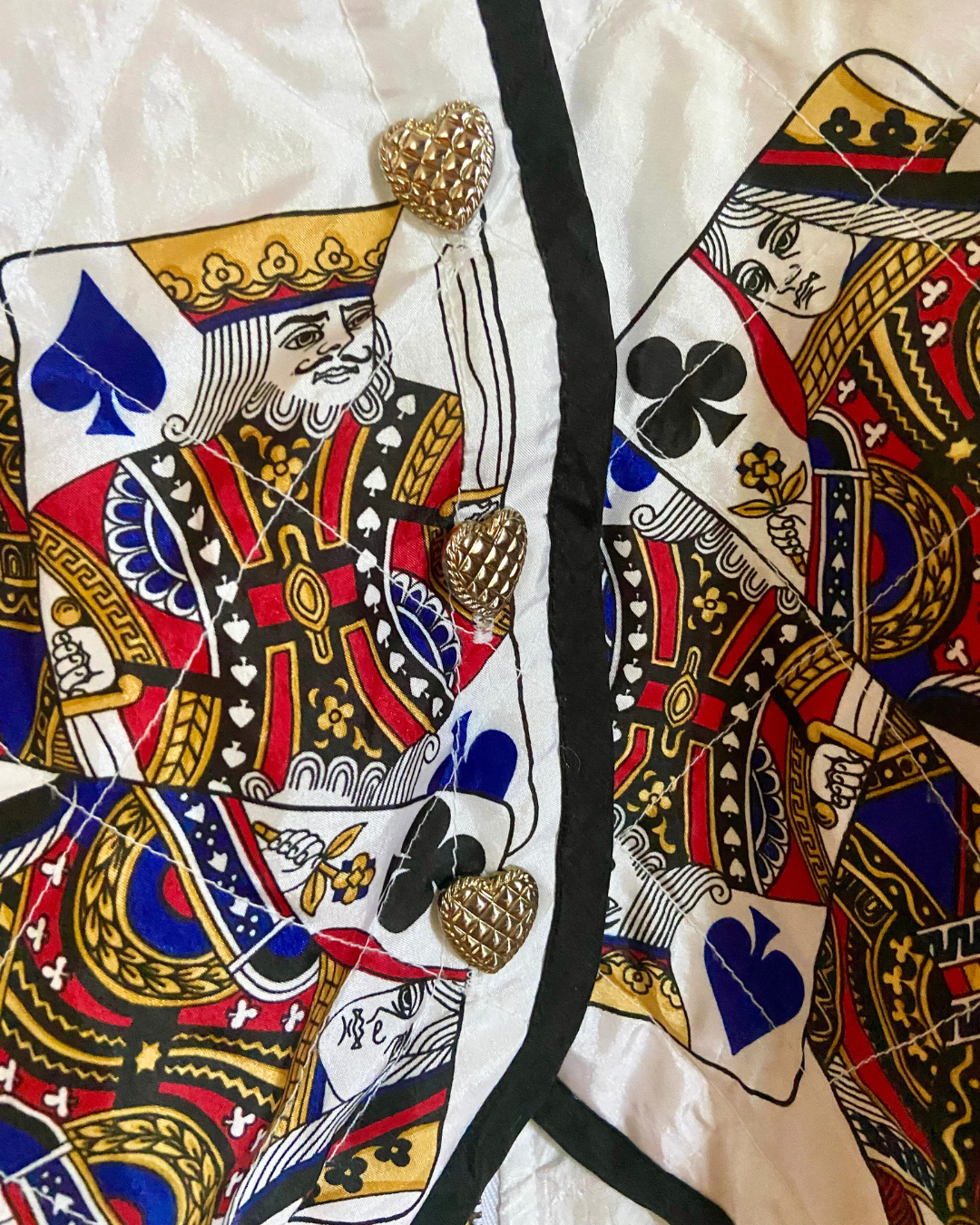 Vintage 80's Lavon Playing Card Vest Jacket