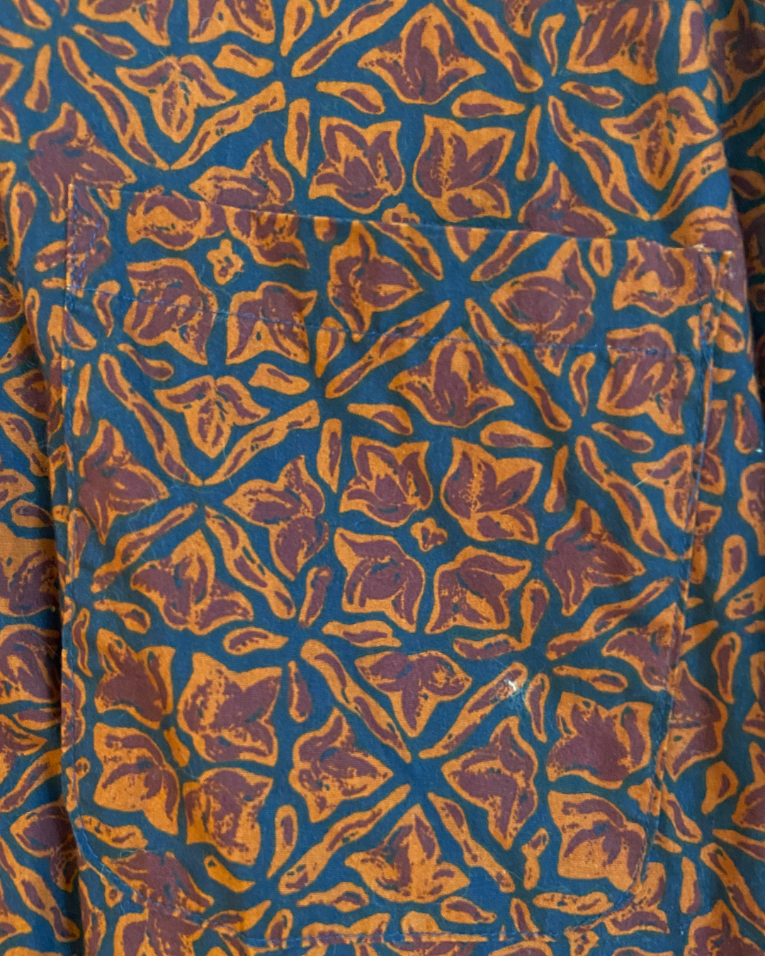Woolrich Patterned Collard Short Sleeve Button Up Shirt