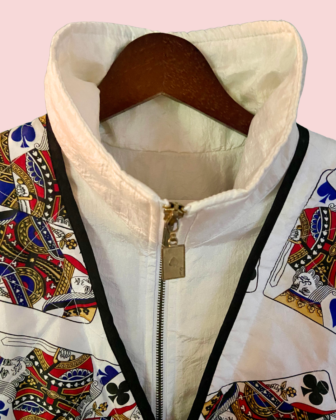 Vintage 80's Lavon Playing Card Vest Jacket