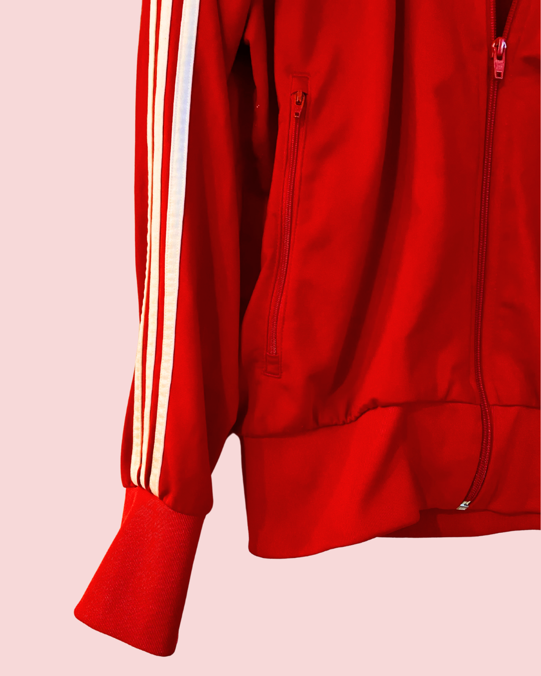 Red Adidas Primegreen Track Jacket