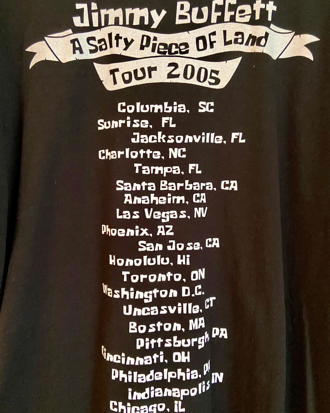 Jimmy Buffet "A Salty Piece of Land" 2005 Tour T-Shirt