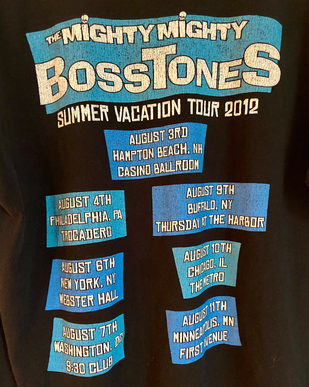 Mighty Mighty BossTones Tour T Shirt, Boston Summer 2014