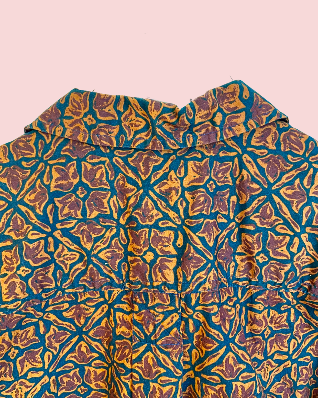 Woolrich Patterned Collard Short Sleeve Button Up Shirt