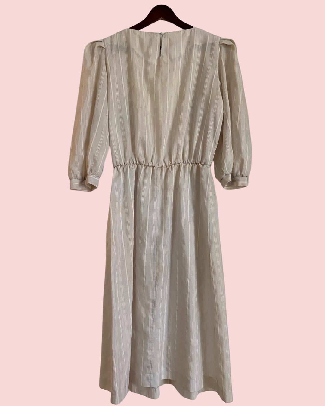 Vintage 70's Union Made White Cotton Dress