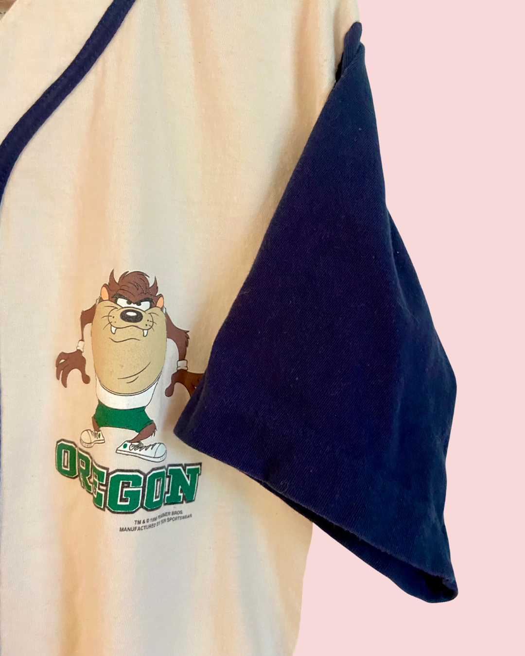 Vintage 90's Taz Oregon Single-Stitch Baseball Jersey Button Down #99