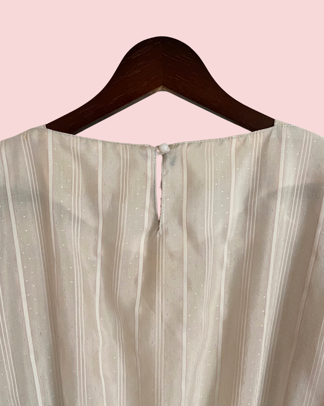 Vintage 70's Union Made White Cotton Dress
