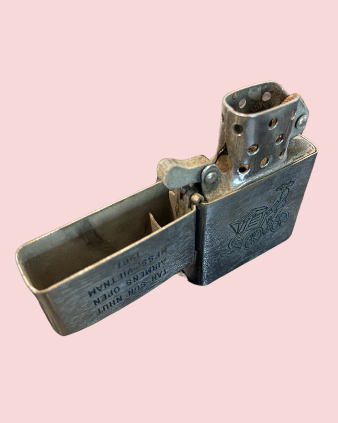 Vietnam War Zippo - Tan Son Nhut Airmens Open Mess 1967