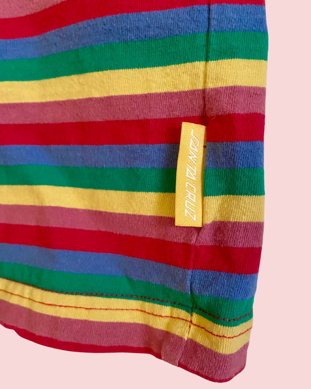 Santa Cruz Skateboards Striped Embroidered T-shirt