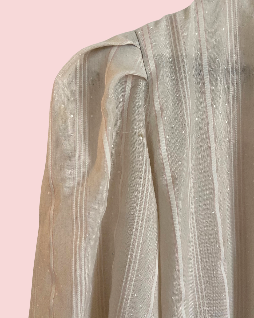 Vintage 70's Union Made White Cotton Dress
