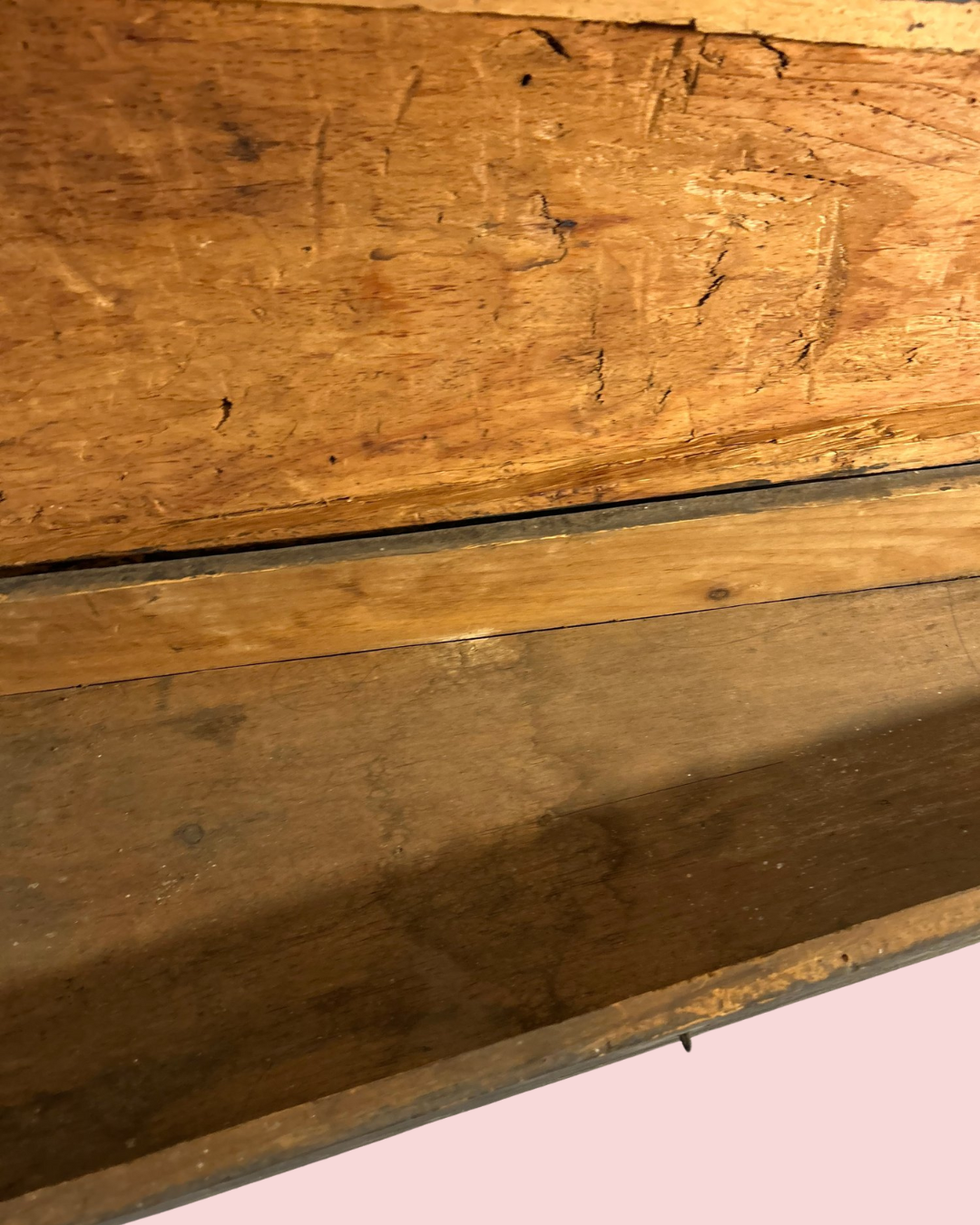 Antique Hand-Carved Small Coffin/Case