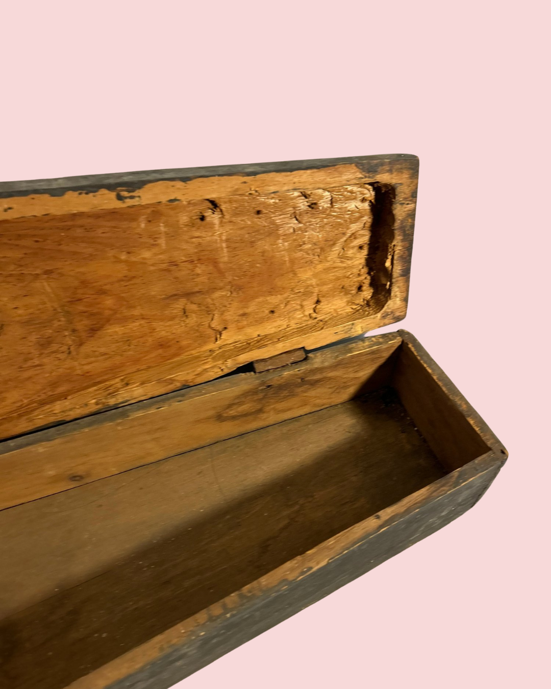 Antique Hand-Carved Small Coffin/Case