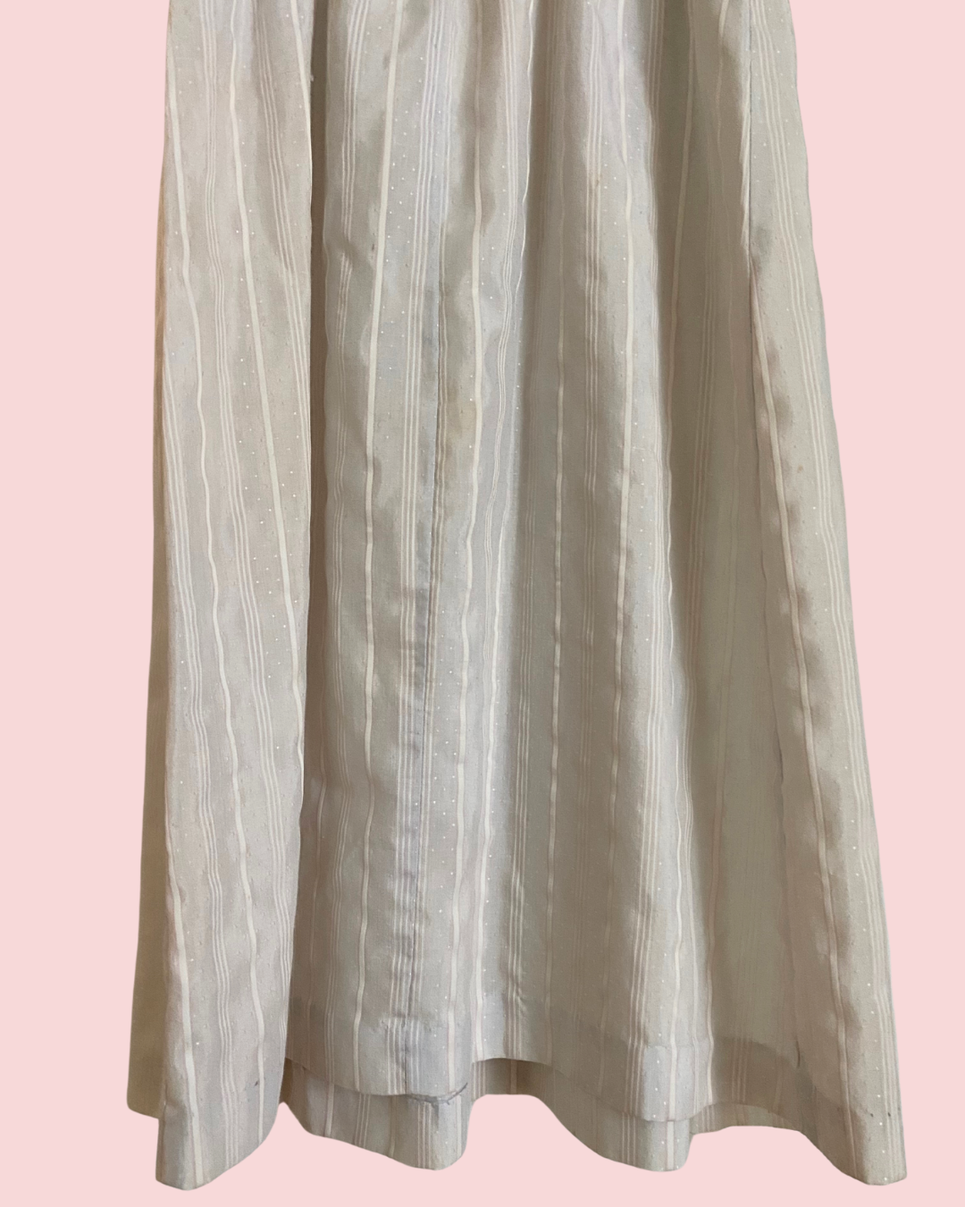 Vintage 70's Union Made White Cotton Dress