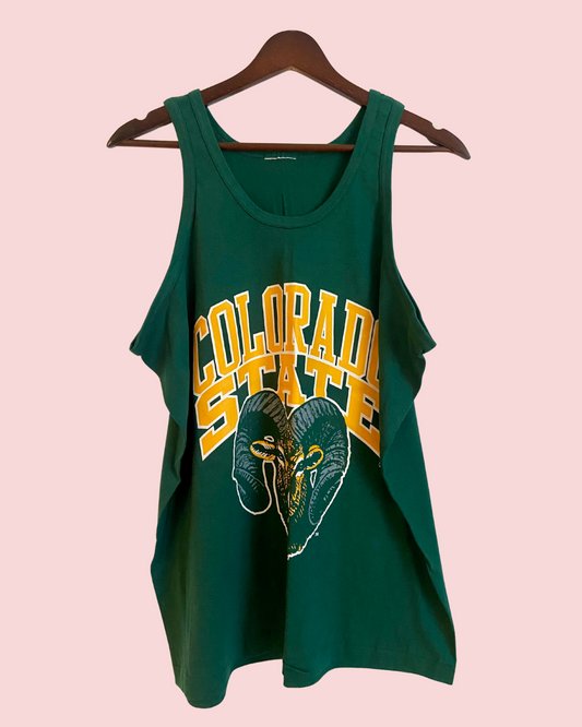 Colorado State Rams Dark Green Graphic Tank Top