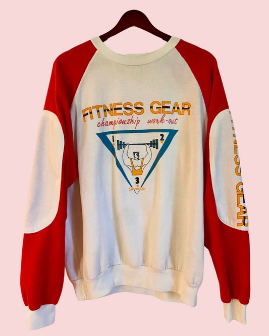 Vintage 90's Fitness Gear Championship Workout Crewneck Sweatshirt