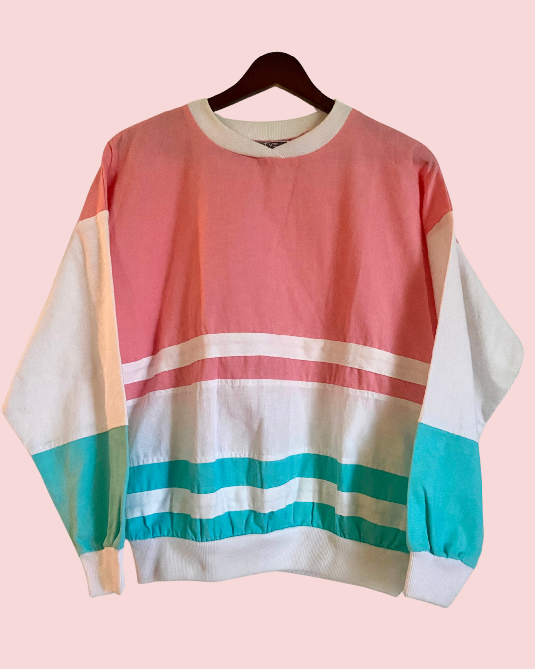 Vintage 80's Active Attitude Linen Sweatshirt