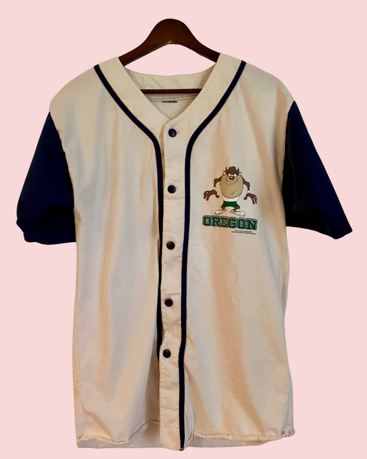 Vintage 90's Taz Oregon Single-Stitch Baseball Jersey Button Down #99