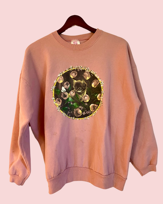 Vintage 90's Kitten Crewneck Sweatshirt