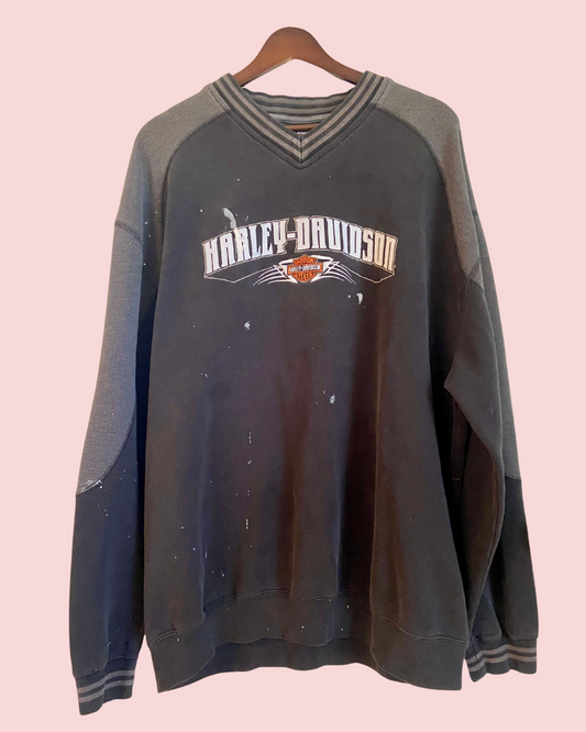 Distressed and Weathered Harley Davidson Yeager's Cycle Sedalia Missouri Sweatshirt