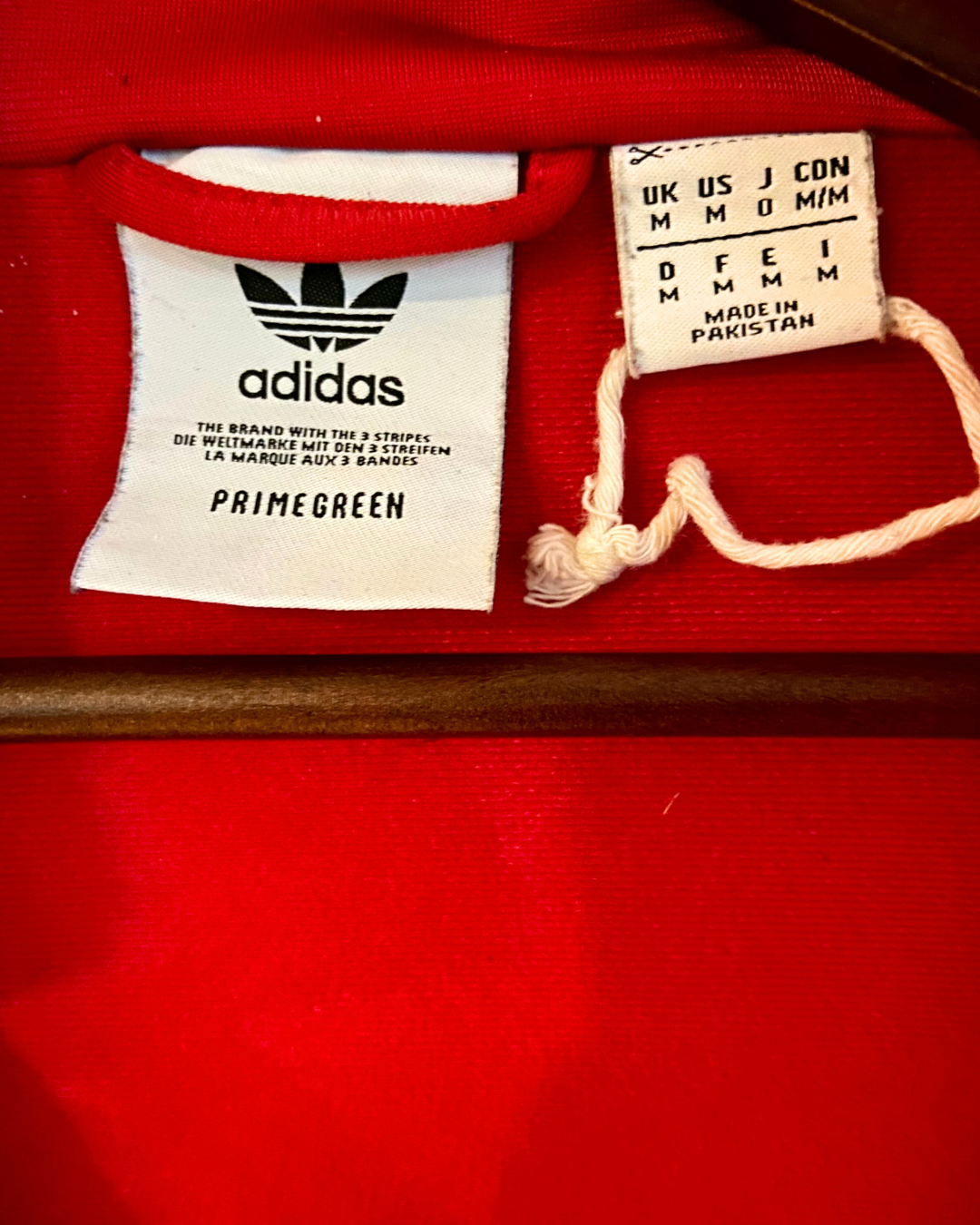 Red Adidas Primegreen Track Jacket