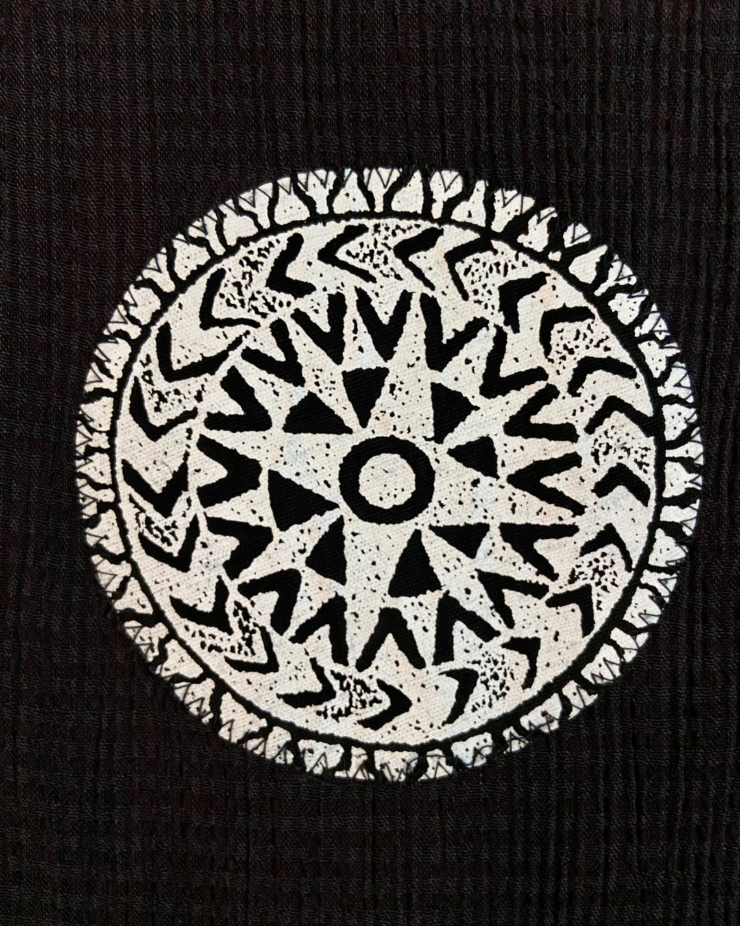 K.D. Spring Patterned Rayon Open Vest with Hook Closures