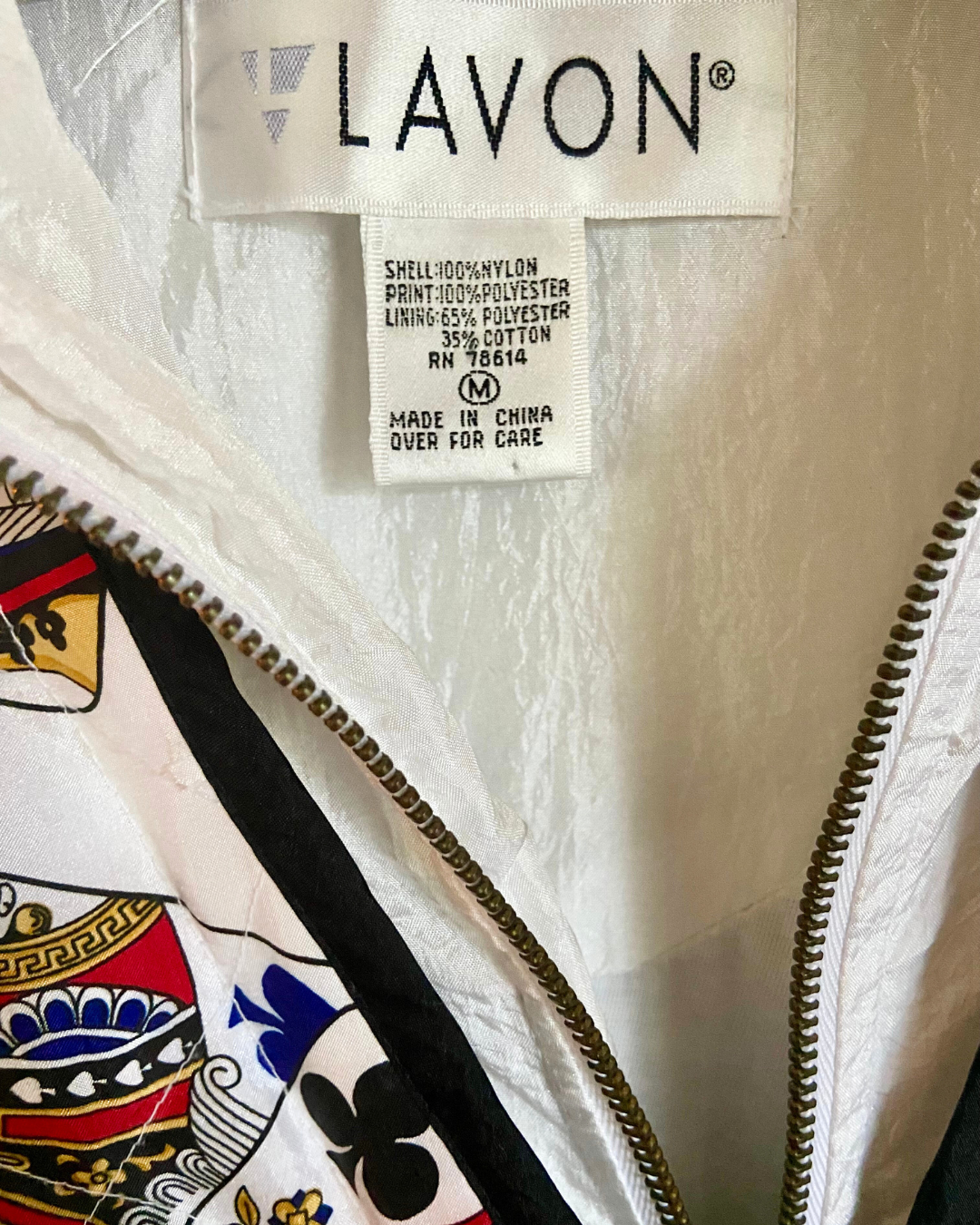 Vintage 80's Lavon Playing Card Vest Jacket